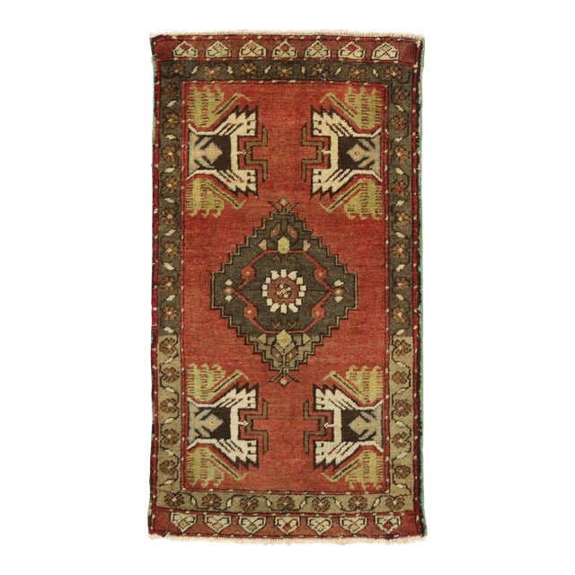 Vintage Turkish Yastik Rug, 1'7 X 2'10 For Sale