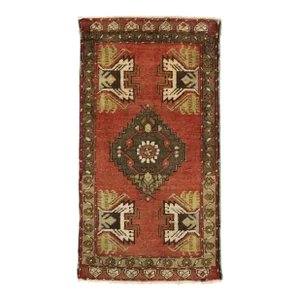 Vintage Turkish Yastik Rug, 1'7 X 2'10