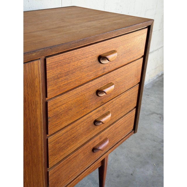 Teak Credenza Sideboard Wooden Storage Cabinet Denmark 1960s For Sale - Image 4 of 10