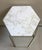 Early 21st Century New Marble-Top and Gilt Painted Iron Hexagonal Side Table or End Table For Sale - Image 5 of 18