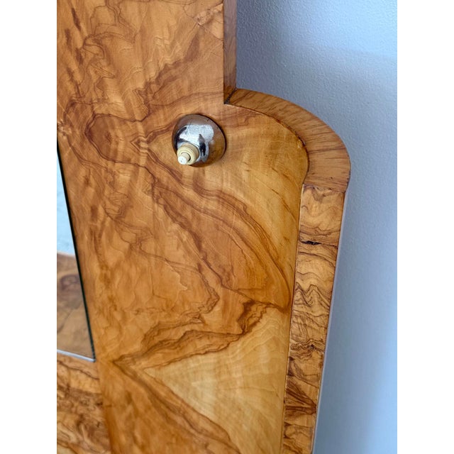 1930s Art-Deco Walnut Dressing Mirror, 1930s For Sale - Image 5 of 9