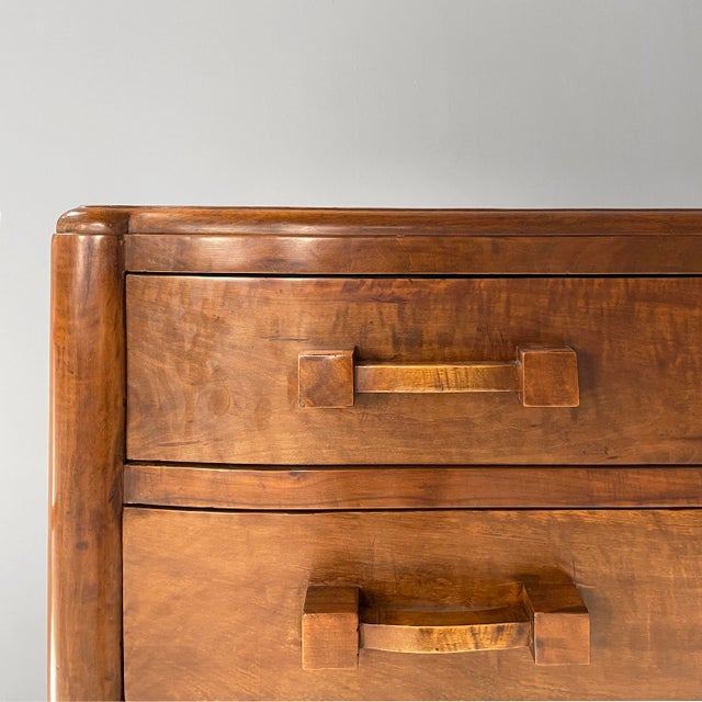 Brown Italian Art Deco Chest of Drawers in Wood, 1930s For Sale - Image 8 of 18