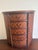 Shabby Chic 1980s Costal Rattan Demi-Lune Cabnit/Bar For Sale - Image 3 of 12