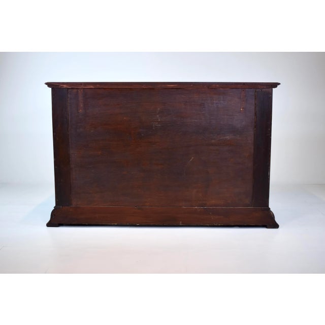 Brown Early 20th Century Solid Mahogany Chippendale Dresser With Five Drawers For Sale - Image 8 of 12