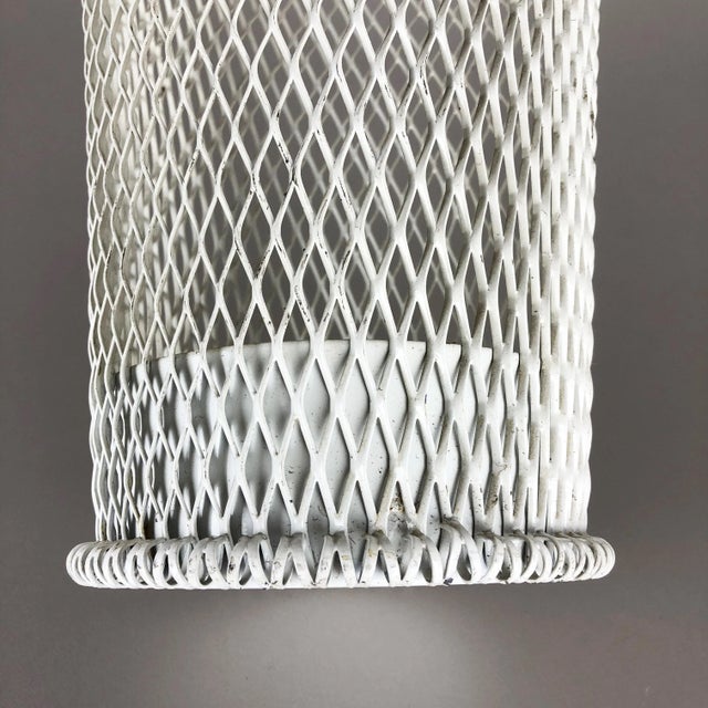 Mid-Century Modern French Metal Umbrella Stand in the style of Mathieu Matégot, 1960s For Sale - Image 9 of 14