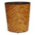 Matthew Izzo Home Wastebasket - Hand Painted Oval Tole Metal With Tortoise Shell Design For Sale