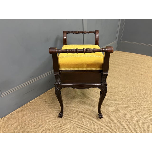 Antique Mahogany Piano Stool, 1895 For Sale - Image 4 of 16