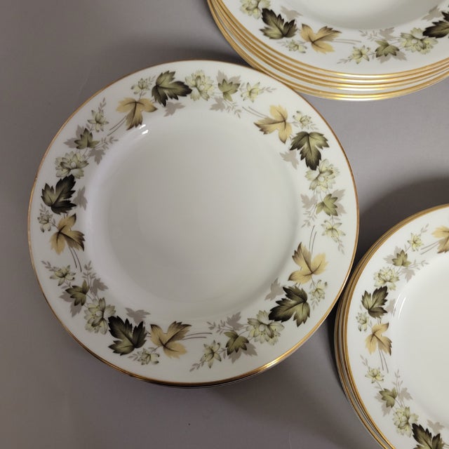 1960s English Traditional Royal Doulton “Larchmont” – Set of 6 Complete Place Settings - 36 Pieces For Sale - Image 9 of 9