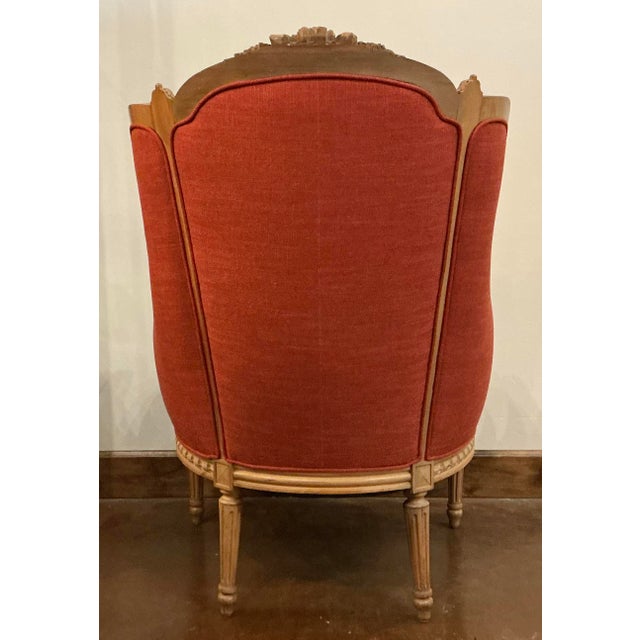 Vintage Louis XV Style Bergere For Sale - Image 4 of 5