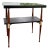 Mid Century Modern Slate + Wood Side Table | Glass Top Cover + Brass Hardware For Sale