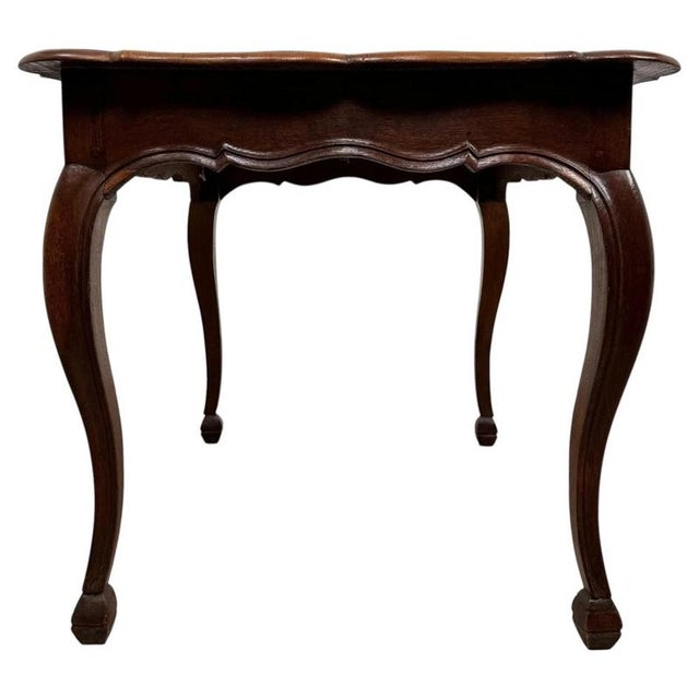 Antique French Oak Writing Table, 1900s For Sale - Image 3 of 12