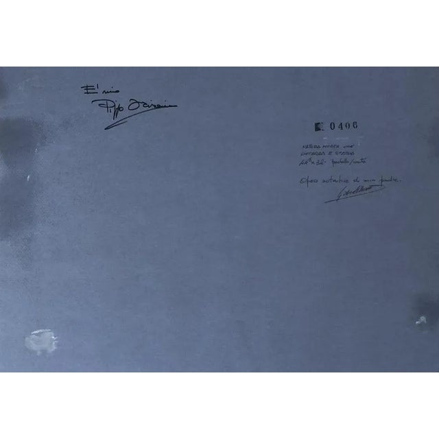 Pippo Oriani, Nature morte à la guitare et statue, Pastel on Paper, Framed For Sale - Image 4 of 5