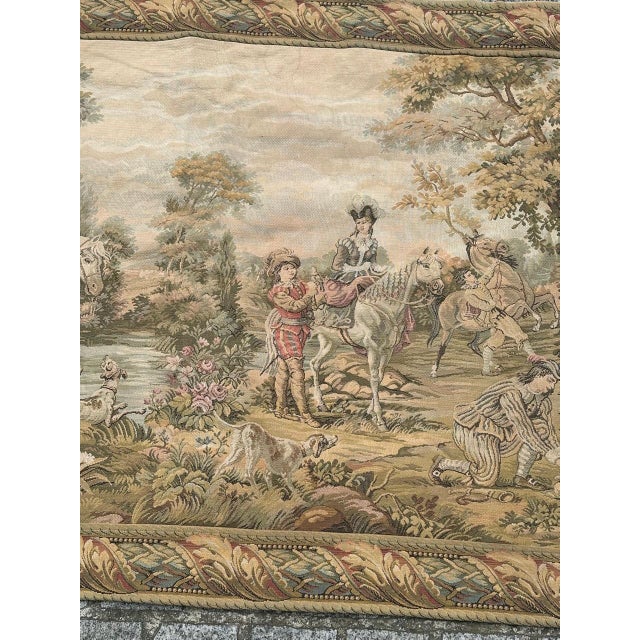 Elevate your space with a charming French tapestry featuring a noble scene . Woven with precision on Jacquard looms in...