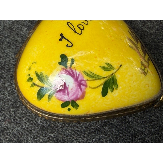 Limoges, France 1980s French Limoges I Love You Heart Trinket Box For Sale - Image 4 of 18