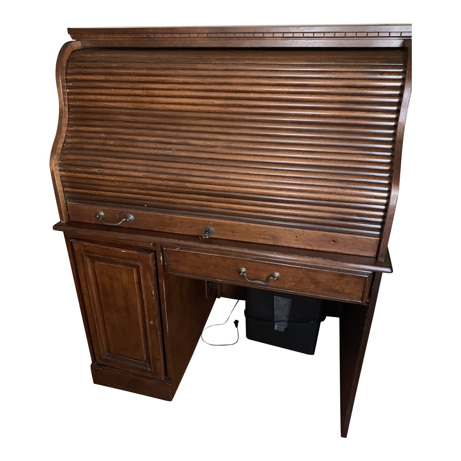 Solid Wood Roll Top Secretary Desk Chairish