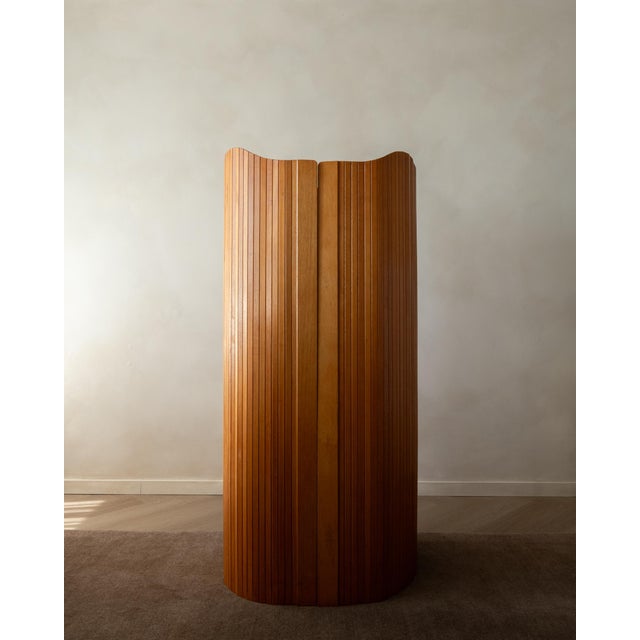 French Art Deco Pine Tambour Room Divider by Jomain Baumann for Baumann, 1930s For Sale - Image 10 of 18