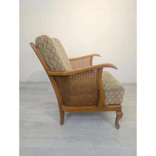Chippendale Lounge Chair with Raffia For Sale - Image 9 of 15