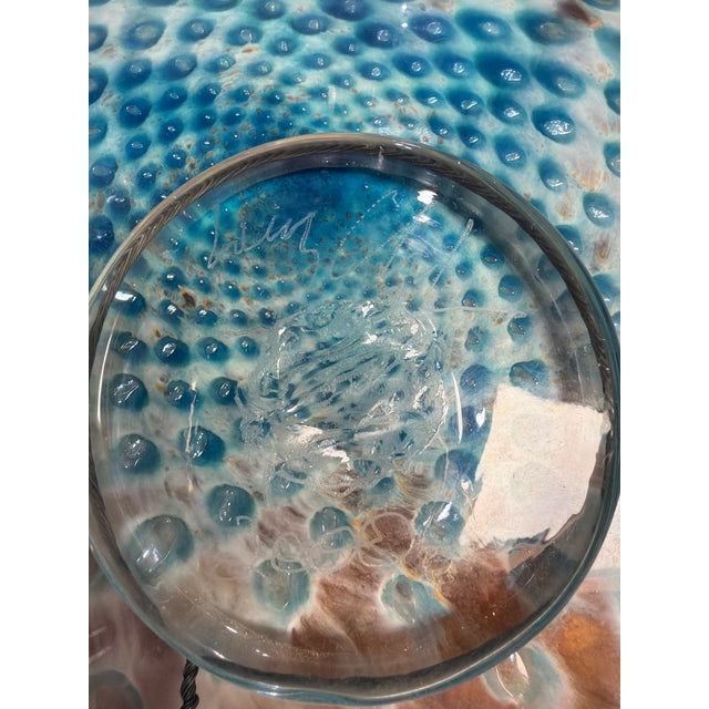 Lucy Chamberlain 22" Signed Art Glass Wall Sculpture For Sale - Image 9 of 10