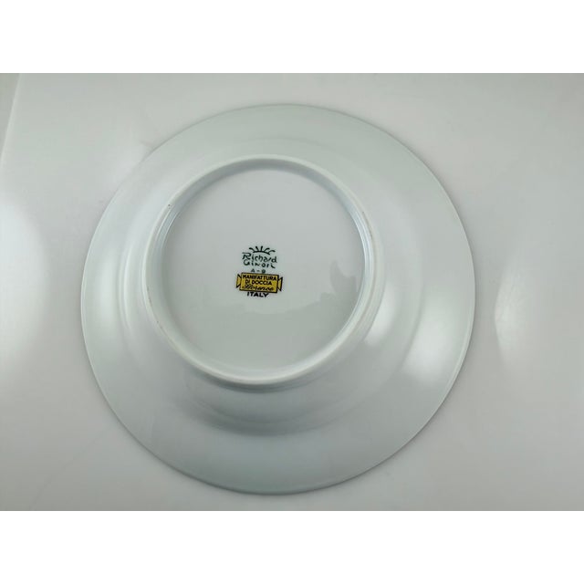 Richard Ginori 1980s Richard Ginori Black Palermo Rimmed Soup Bowls Italy - Set of 6 For Sale - Image 4 of 4