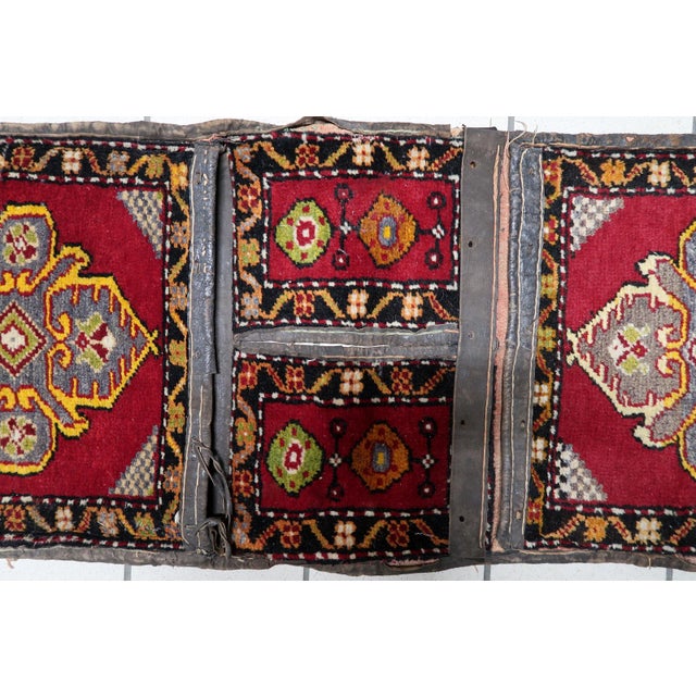 1930s, Handmade Vintage Collectible Turkish Yastik Saddle Bag Rug For Sale - Image 11 of 13