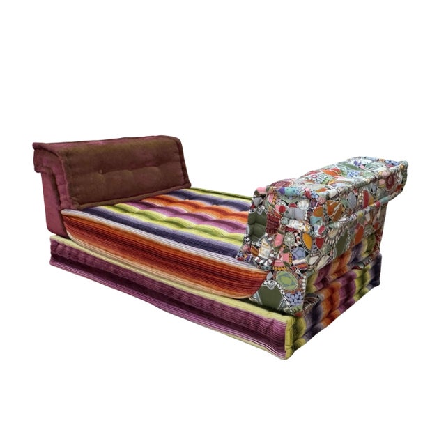 Roche Bobois 2-Piece Mah Jong Sofa, designed by Hans Hopfer. Can be stacked for the appearance of a large settee, or...