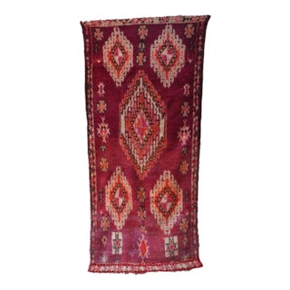 Mid-Century Modern 5x11 Vintage Moroccan Rug For Sale