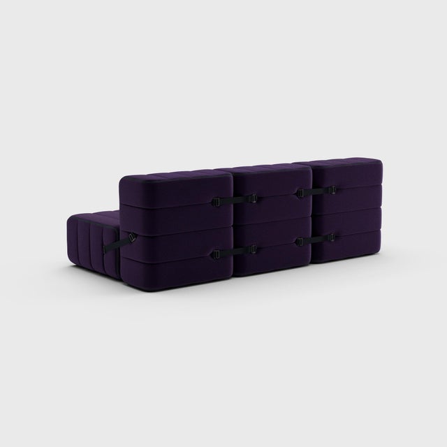 Modular Sofa with Sleeping Function in Jet Fabric by Ambivalenz, Set of 6 For Sale - Image 12 of 18