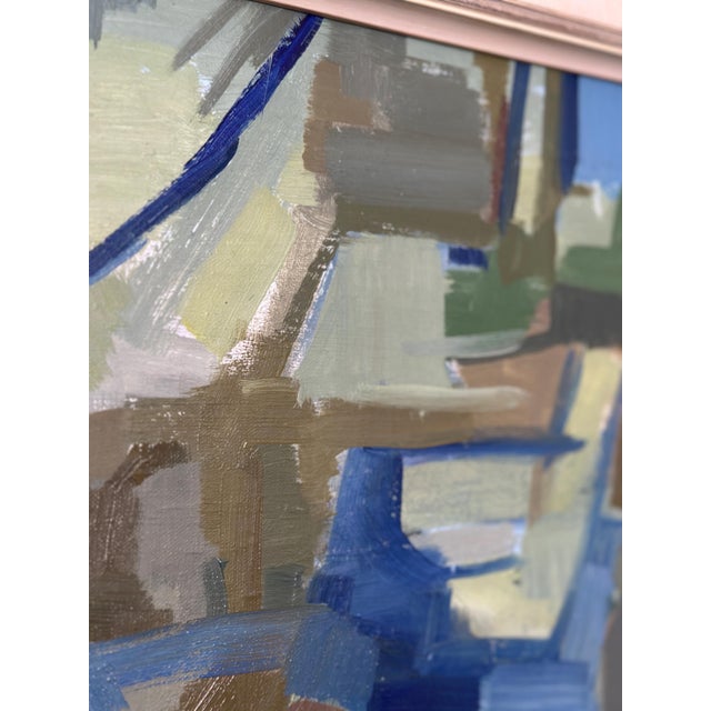 Lennart Kindgren, Blue and Green, 1960s, Oil on Canvas For Sale - Image 6 of 18