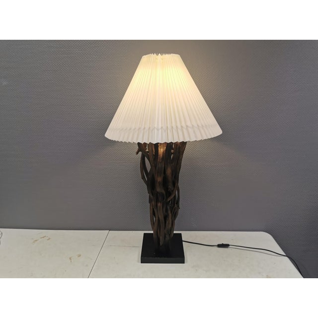 Vintage Table Lamp in Driftwood, 1980s For Sale - Image 15 of 15