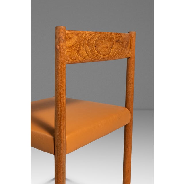 Set of Four (4) Restored Mid-Century Danish Modern Dining Chairs in Teak & Leather Attributed to Poul M. Volther for Frem Røjle, Demark, C. 1960's For Sale - Image 15 of 18
