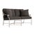 Brown Jordan Venetian Loveseat, Dove frame with Fusion Charcoal fabric For Sale - Image 12 of 12