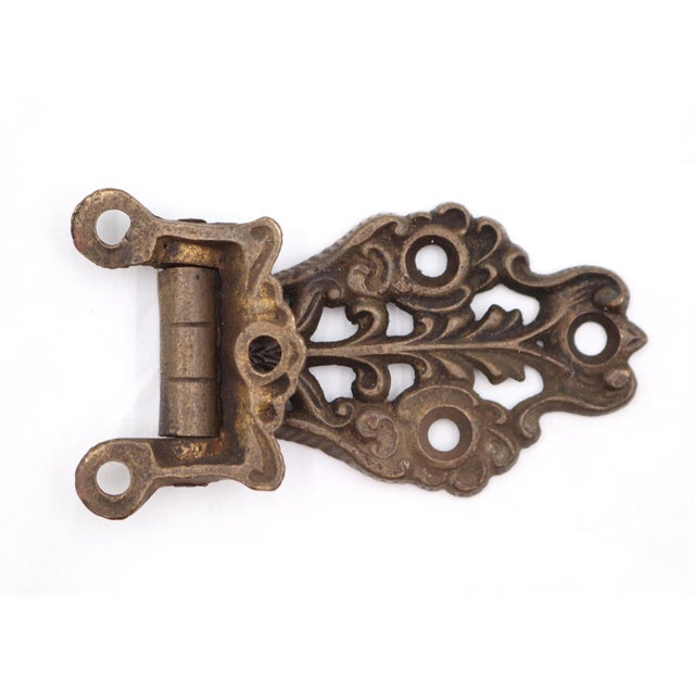 Victorian Vintage Victorian 3.5 X 2 In. Brass Ice Box Hinge For Sale - Image 3 of 4
