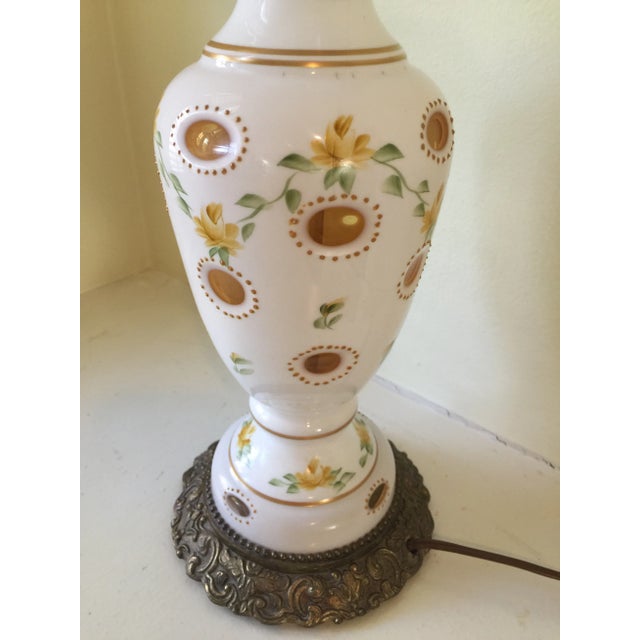 Mid 20th Century Bohemian Glass Art Table Lamp For Sale - Image 5 of 13