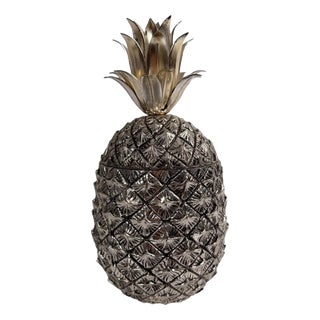 Mid-Century Pineapple Ice Bucket in Silvered Pewter attributed to Mauro Manetti, Italy, 1970s For Sale