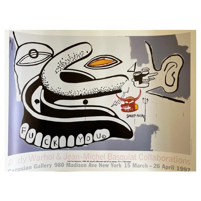Andy Warhol & Jean-Michel Basquiat, F You Dentures, 1997, Exhibition Poster For Sale