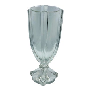 Late 20th Century Signed Miller Rogaska Pedestal Vase For Sale