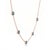 Contemporary Blue Topaz Station Necklace | Round Bezel Gemstone Necklace | Minimalist Floating Stacking Necklace For Sale - Image 3 of 3