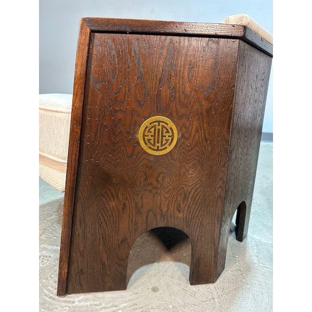 Wood 1970s Pair of Adrian Pearsall Attrb Strictly Spanish Hexagonal Brutalist Club Chairs For Sale - Image 7 of 12