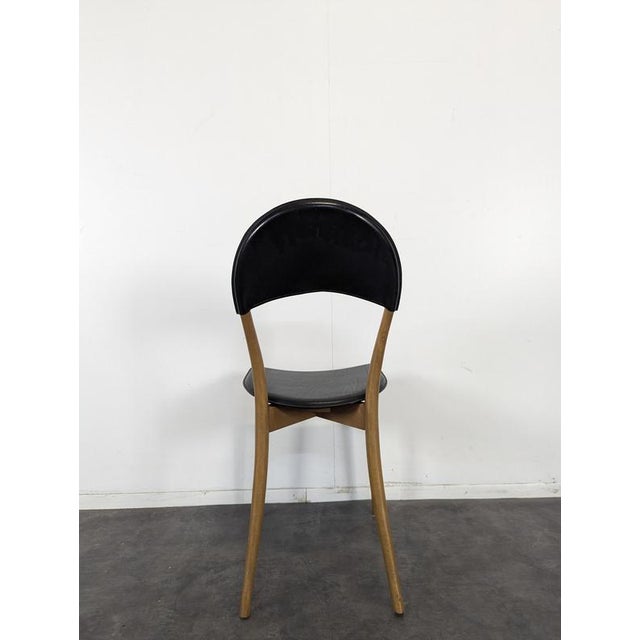 Italian Leather Chairs, Set of 6 For Sale - Image 6 of 7