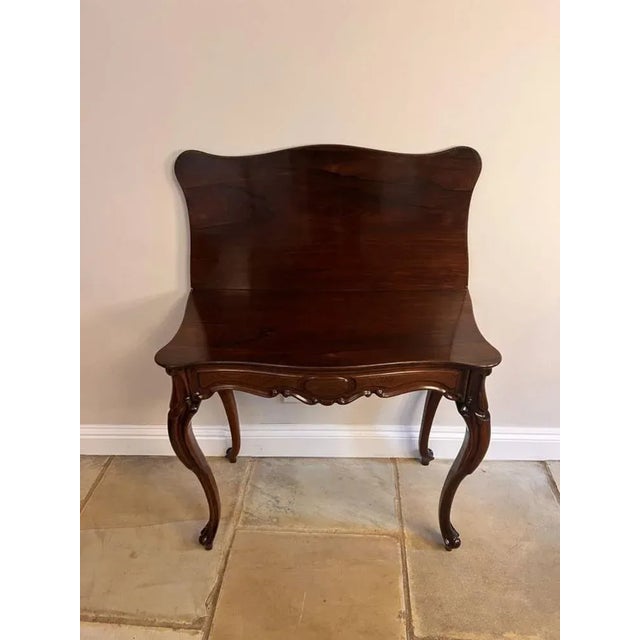 Wood Antique Victorian Rosewood Tea Table, 1870 For Sale - Image 7 of 9