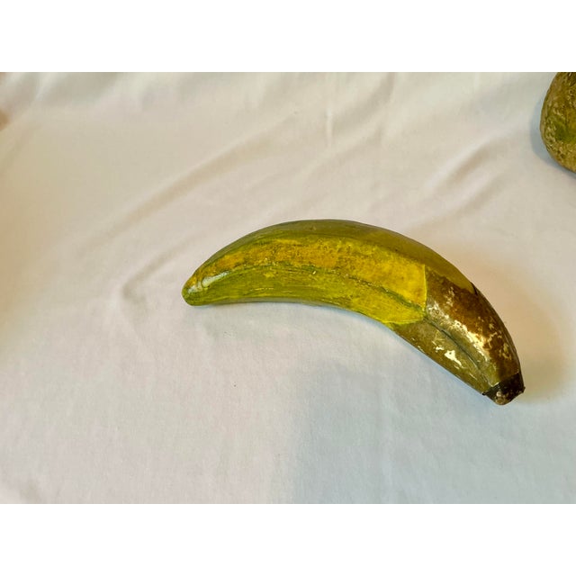 Mid 20th Century Vintage Terra Cotta Pottery Bowl With Metal Clad Fruit For Sale - Image 5 of 12