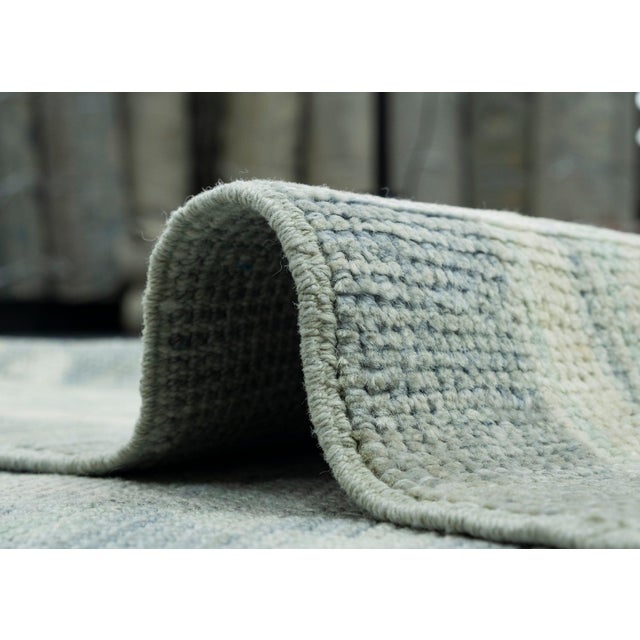 Gray & Green Turkish Oushak Rug 4'1" x 5'10" For Sale - Image 4 of 7