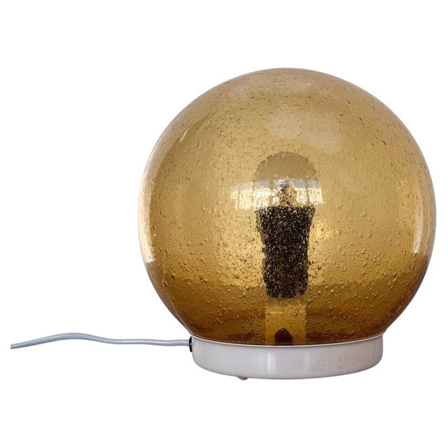 Metal Mid-Century Art Glass Table Lamp, Czechoslovakia, 1980s For Sale - Image 7 of 7