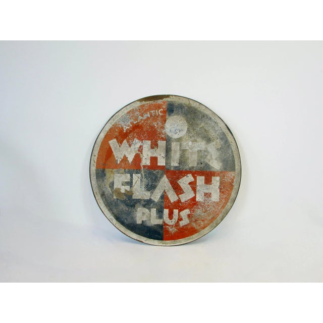 1930s Art Deco era Gas Station Advertising Sign Atlantic Oil For Sale - Image 4 of 7