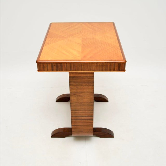 Art Deco Satin Birch and Walnut Occasional Side Table, 1930s For Sale - Image 6 of 11