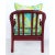 Red 1970s McGuire San Francisco Rattan Club Chairs, Brunschwing & Fils Fabric- A Pair. For Sale - Image 8 of 9