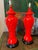 Mid 20th Century Pair of MCM Orange Curvy Lamps For Sale - Image 4 of 10