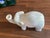 Indian Vintage Hand-Carved Alabaster Elephant Sculpture – Mid-Century White Stone Figurine For Sale - Image 3 of 12