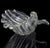 Late 20th Century Cartier Signed Murano Seguso Vintage Crystal Clear Ribbed Surface Italian Art Glass Seashell Shell Bowl For Sale - Image 5 of 11