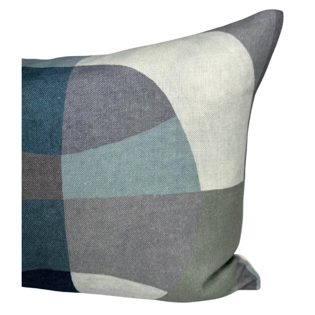Abstract Abstract Pillow Cover in Indigo Blue, 12x20 Pillow For Sale - Image 3 of 5